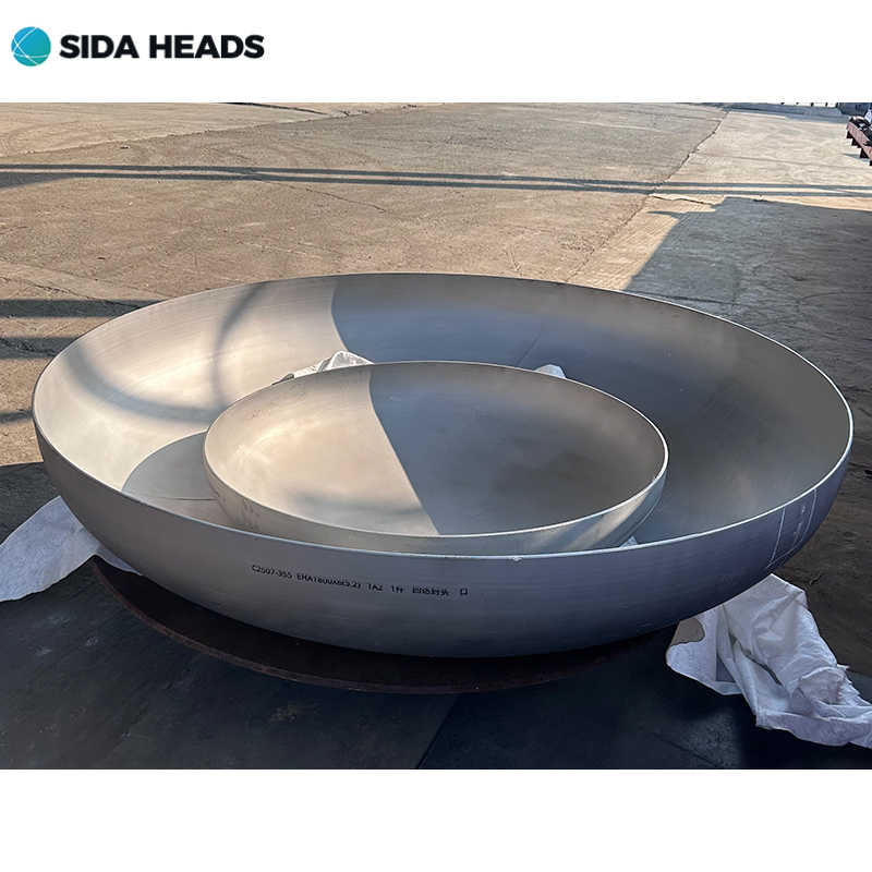 Customized Carbon Steel Q235B Dish Head Semi Elliptical Dished Pressure Vessel Head for Heater Parts