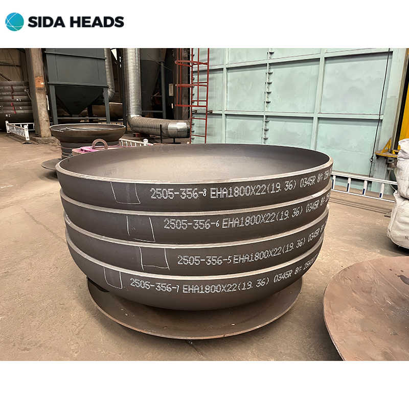 Customized Carbon Steel Q235B Dish Head Semi Elliptical Dished Pressure Vessel Head for Heater Parts